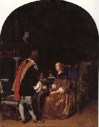 Frans van mieris the elder Refresbment with Oysters oil painting artist
